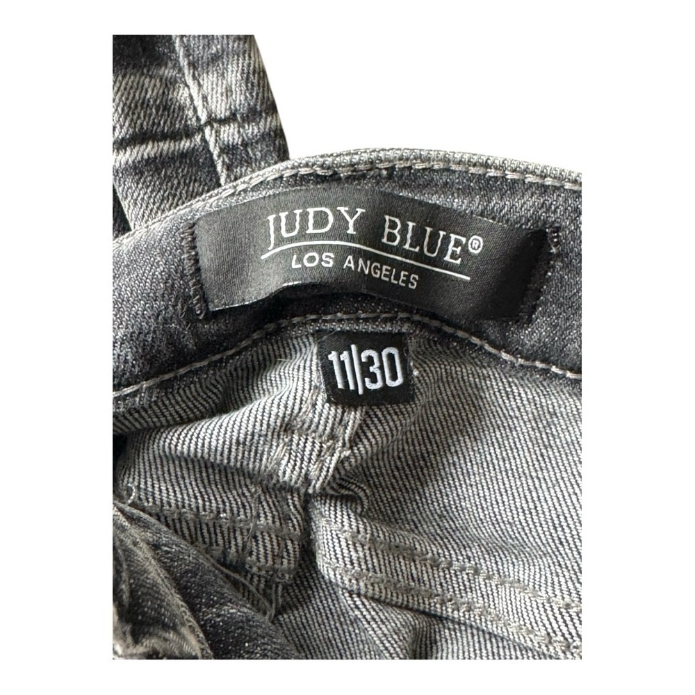 JUDY BLUE Gray Distressed Skinny Jeans - Size 11/30 - PERFECT CONDITION! - Picture 7 of 8